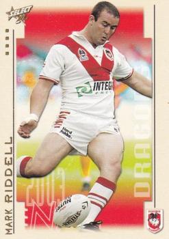 2003 Select XL #129 Mark Riddell Front